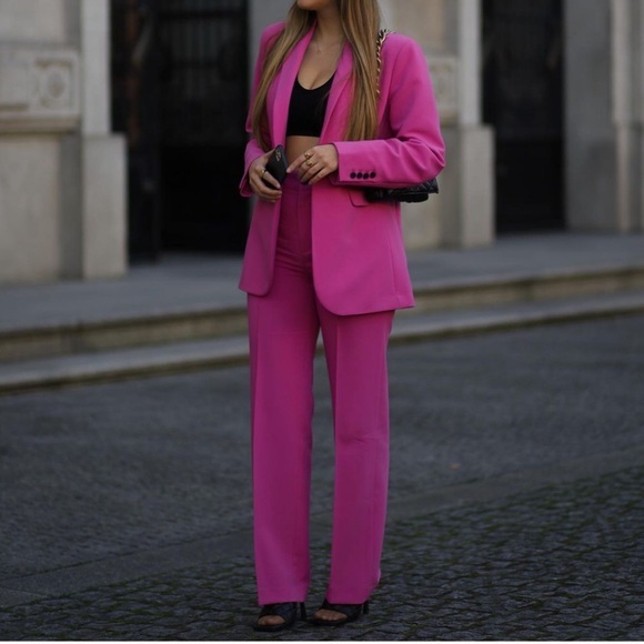 New Zara | Pink Highrise Trousers - Picture 15 of 15